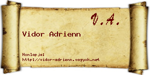 Vidor Adrienn névjegykártya